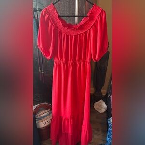 Superfoxx Red Dress high-low hem, Small- Never Worn